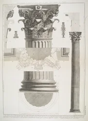 Tavola LXXXVIII-IX Dimostrazione in grande scala delle parti del primo ordine di colonne all